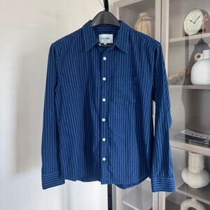 Corridor New York Two Tone Pinstripe Long Sleeve Button Up Shirt Large Cotton LS